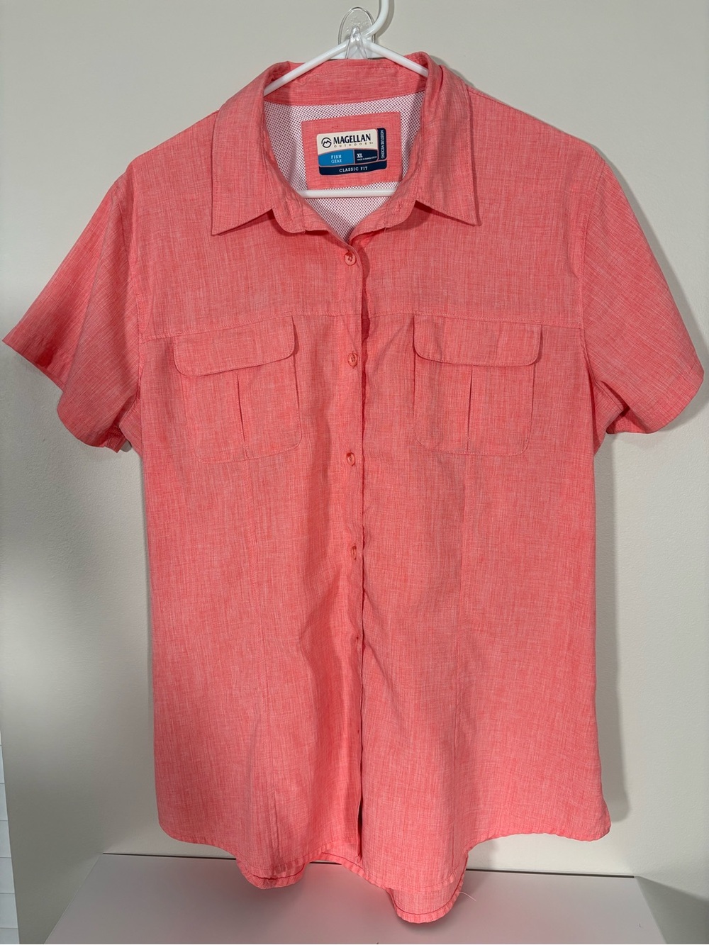 Magellan Outdoors Coral Short Sleeve Button-Down Women's Shirt